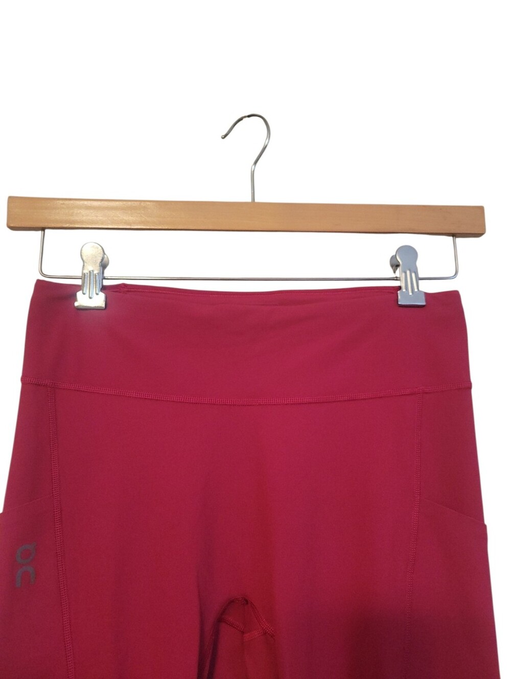 On Performance Tights 7/8 Leggings Pink High Rise Pocket Running Yoga Medium - Picture 5 of 14